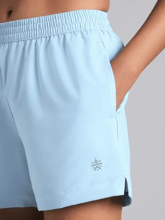 Women's Blue Elevated Run Shorts - Image 7