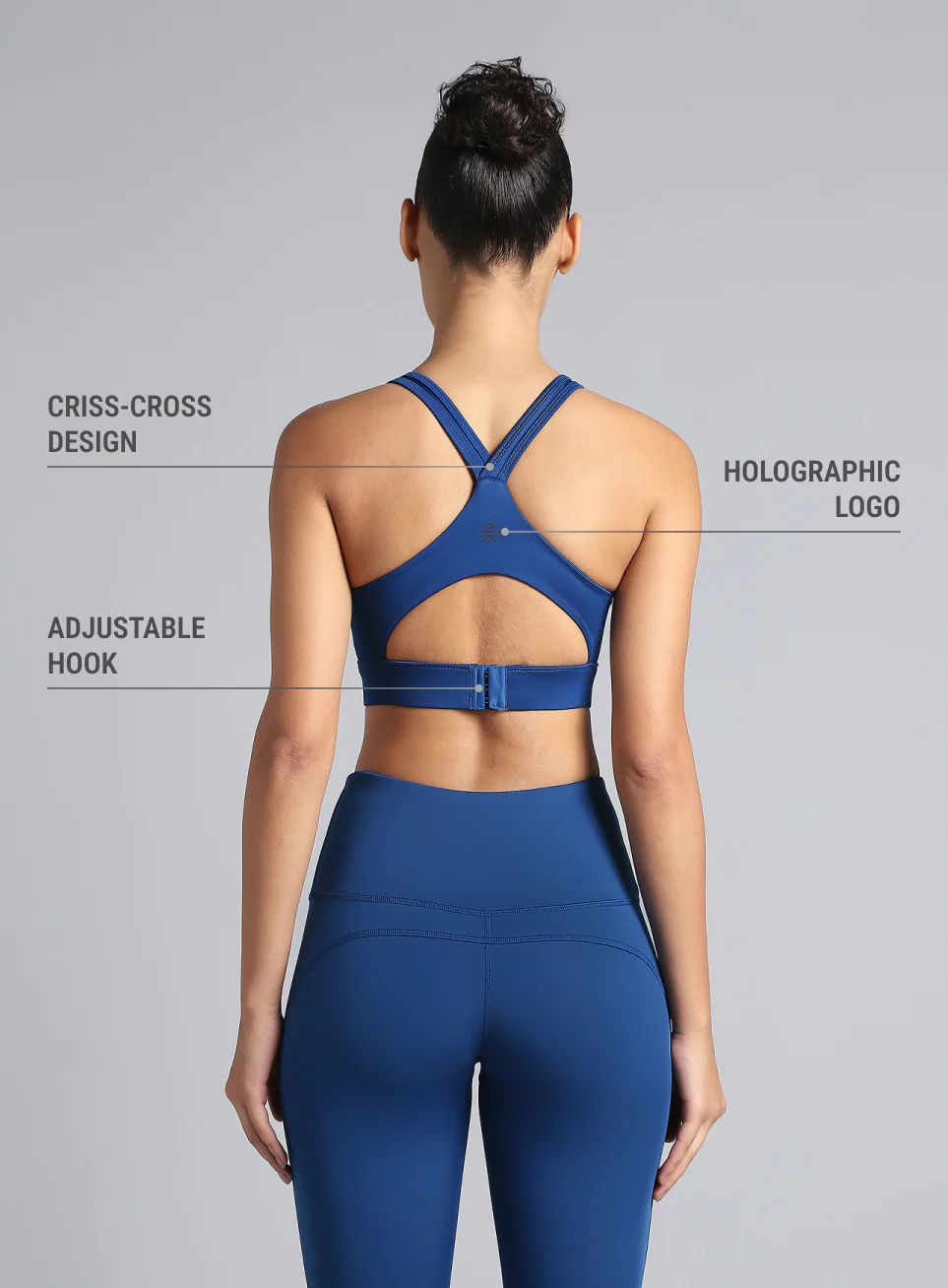 Women's Blue Energy Flow Printed Bra - Image 6