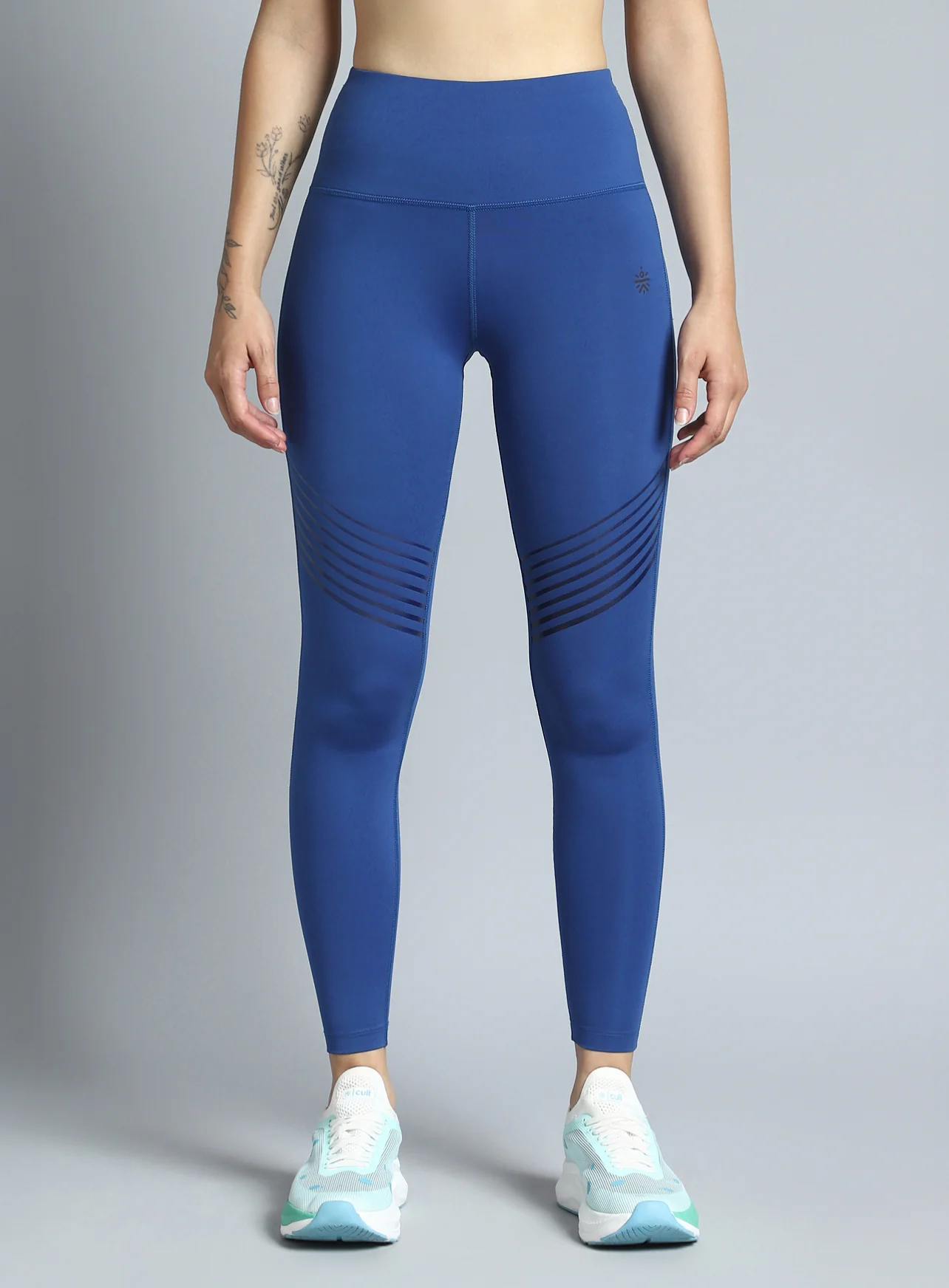 Women's Blue Energy Flow Printed COMFlex Tights - Image 11