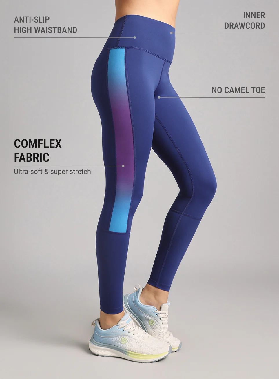 Women's Blue Energy Print Training COMFlex Tights - Image 5