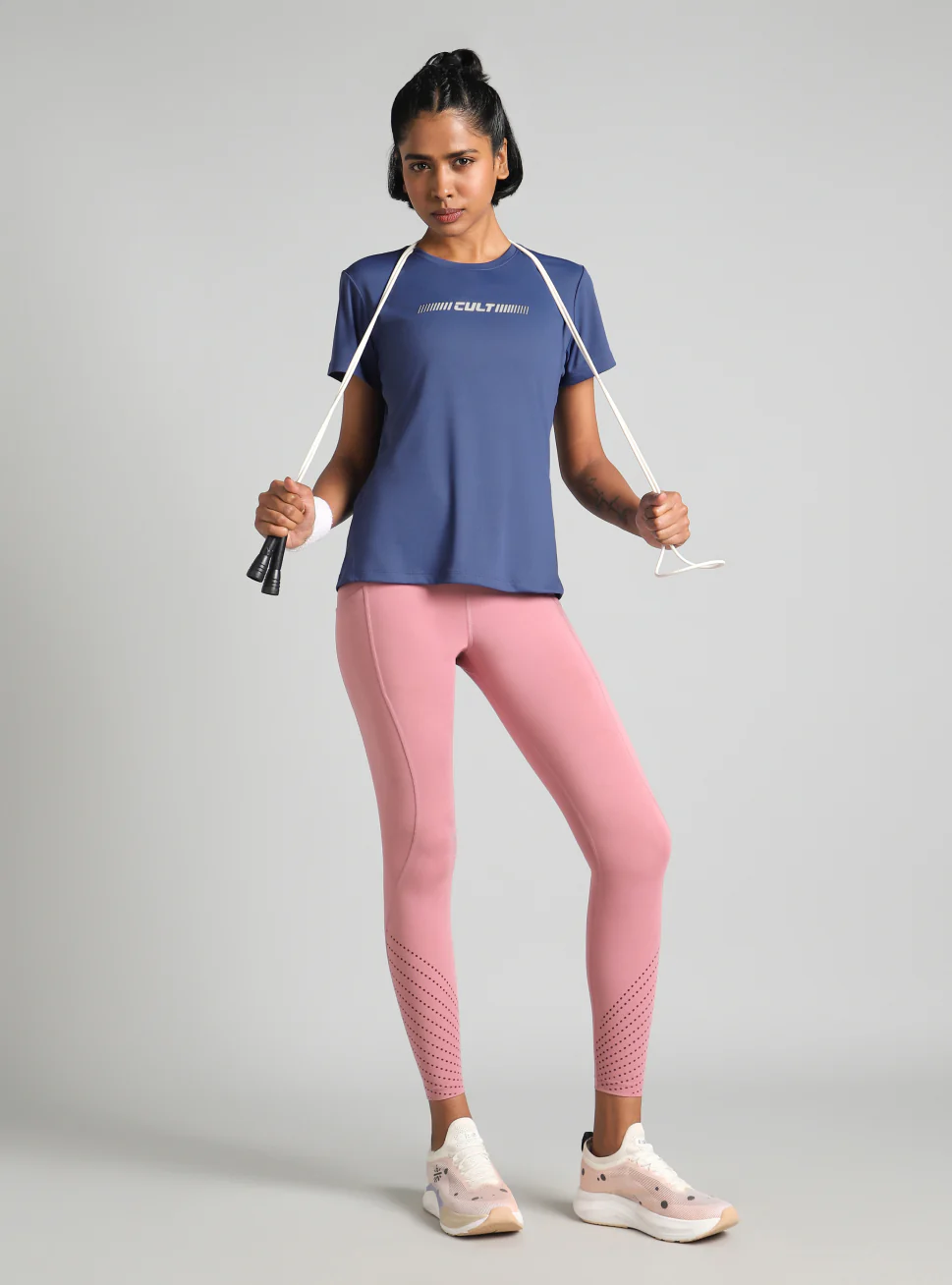 Women's Blue Everyday Performance T-shirt - Image 3