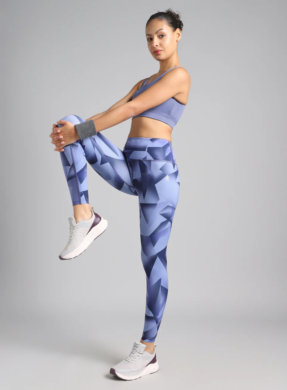 Women's Blue Feel the Beat Printed Tights - Image 2
