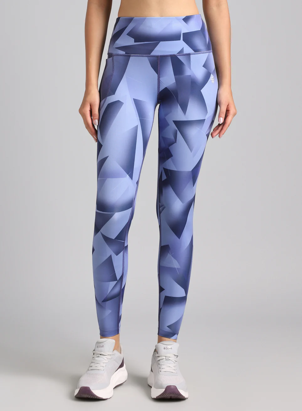 Women's Blue Feel the Beat Printed Tights - Image 4