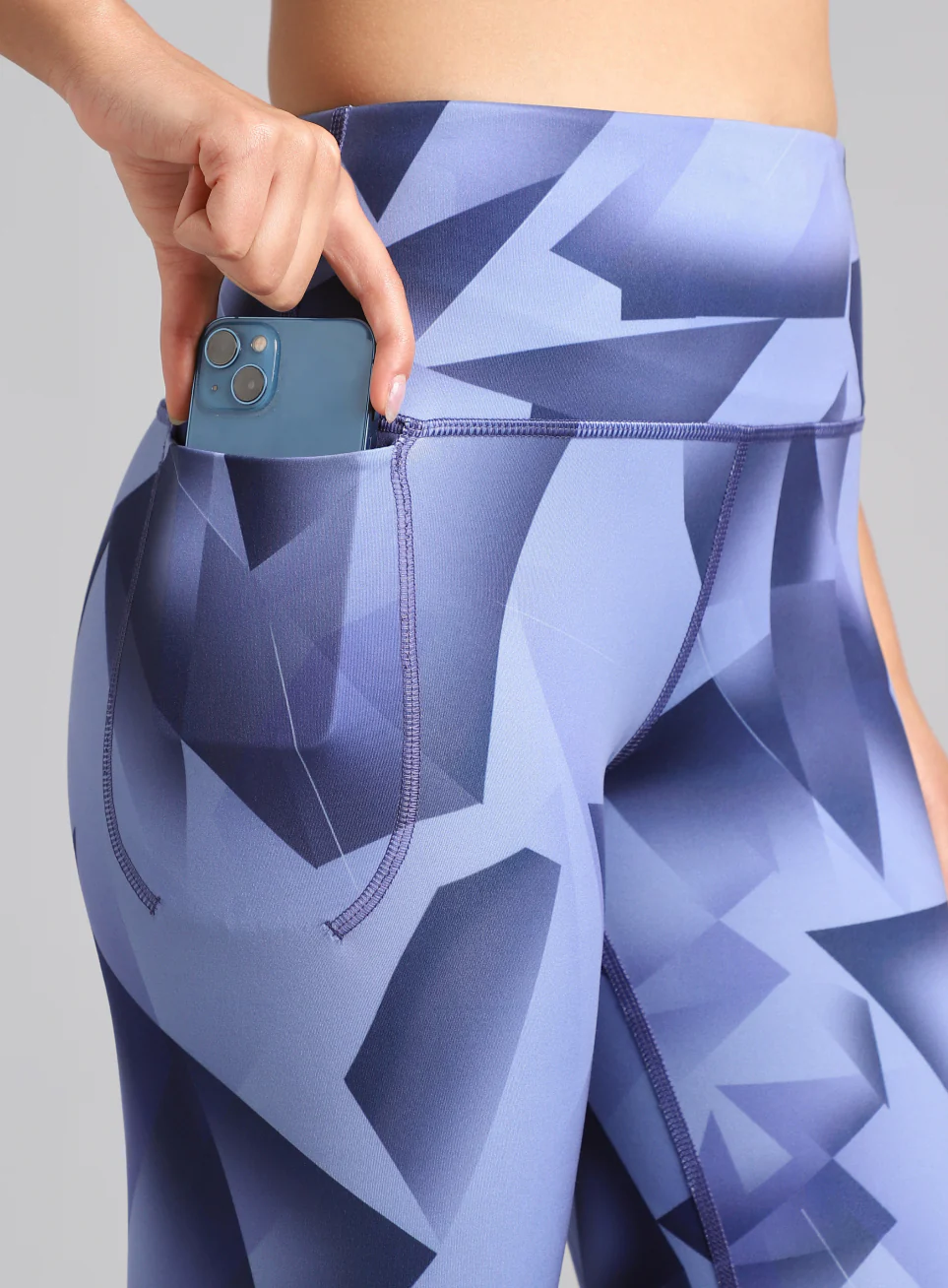 Women's Blue Feel the Beat Printed Tights - Image 7