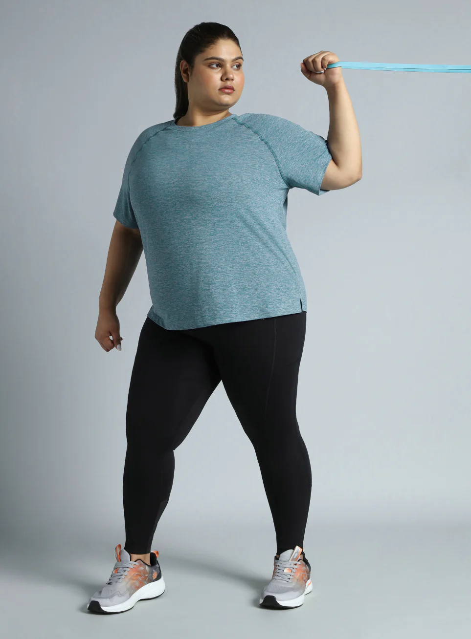 Women's Blue Flex Plus Size COMFORtech Regular Fit T-shirt - Image 2