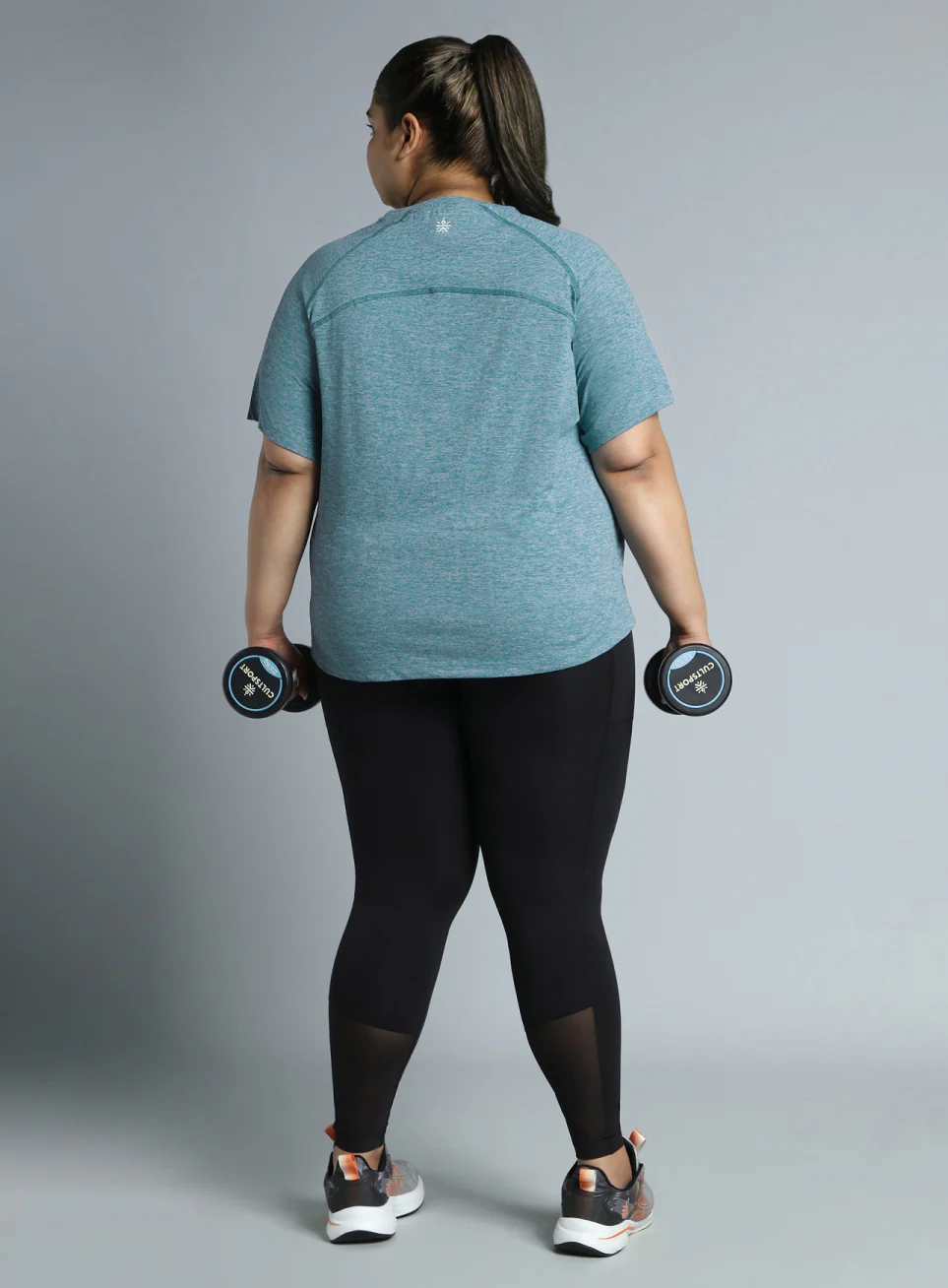 Women's Blue Flex Plus Size COMFORtech Regular Fit T-shirt - Image 3