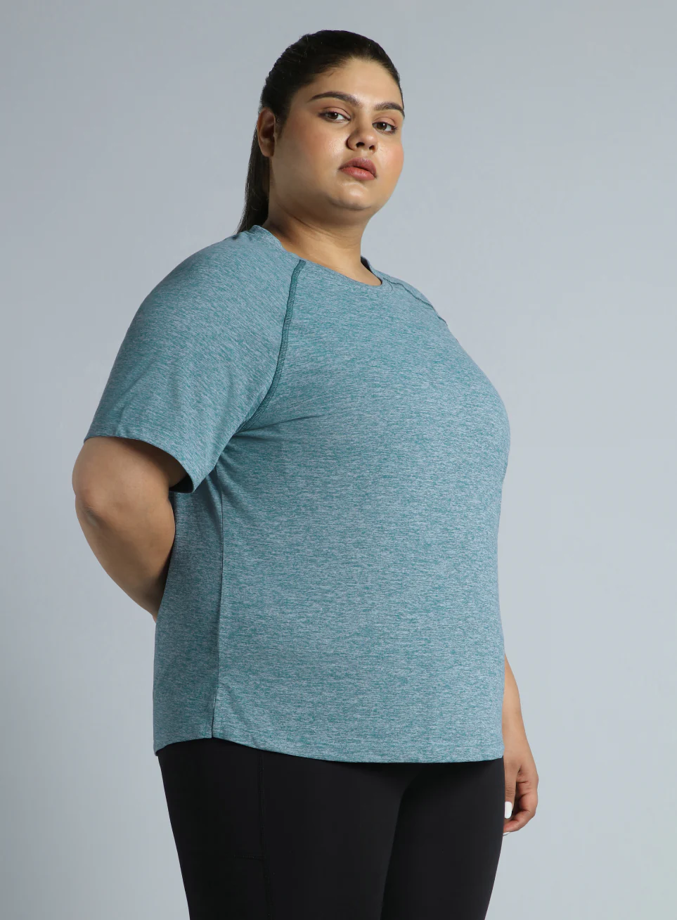 Women's Blue Flex Plus Size COMFORtech Regular Fit T-shirt - Image 5