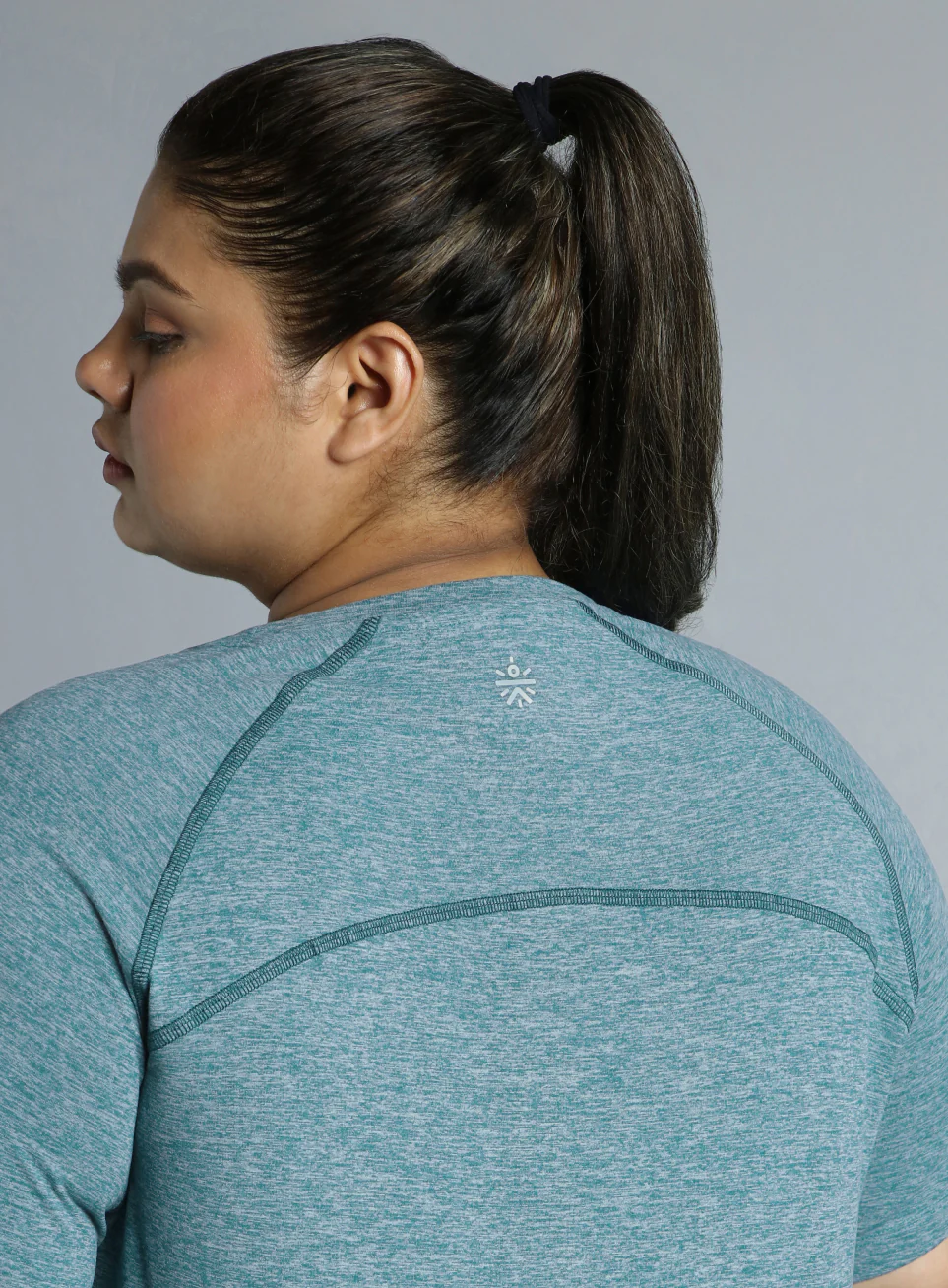 Women's Blue Flex Plus Size COMFORtech Regular Fit T-shirt - Image 7