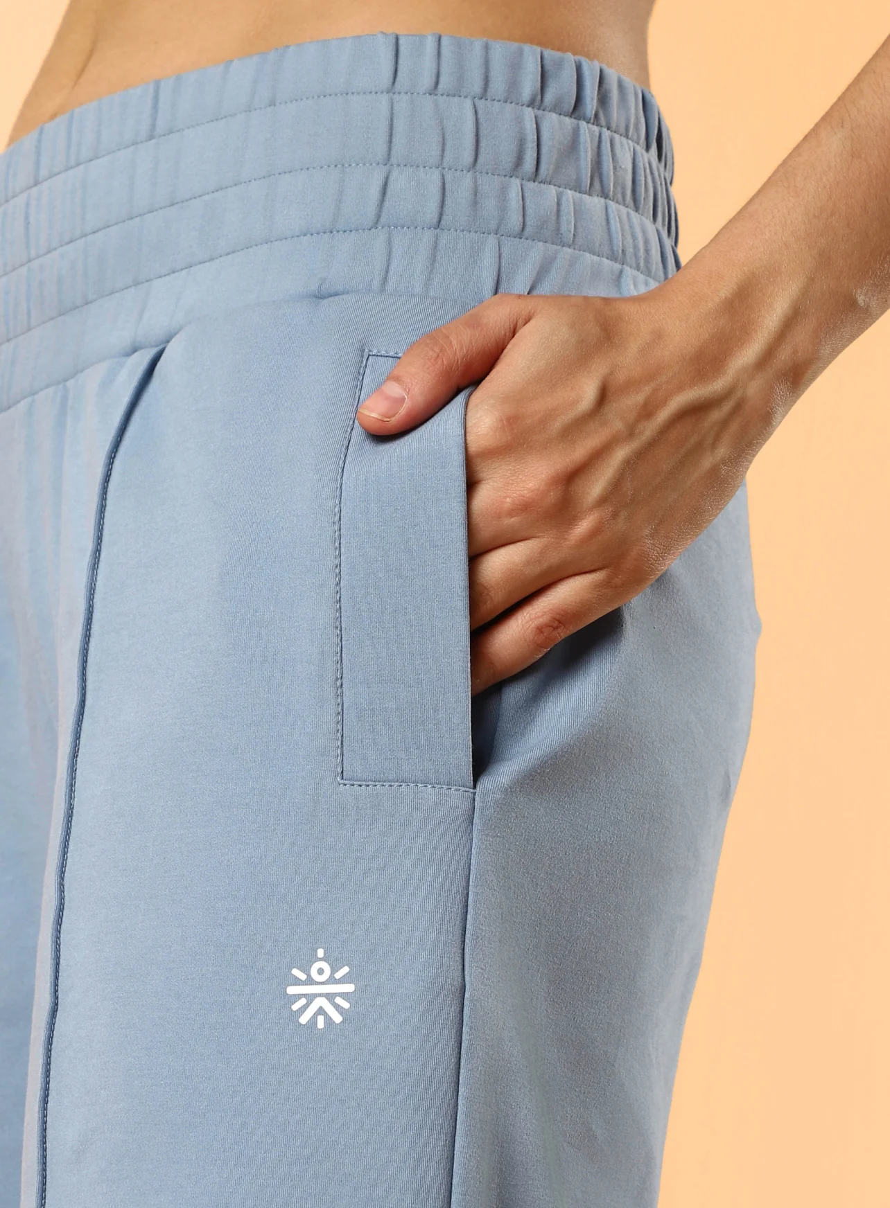 Women's Blue Flex Premium Wide Leg High Waist Pants - Image 7