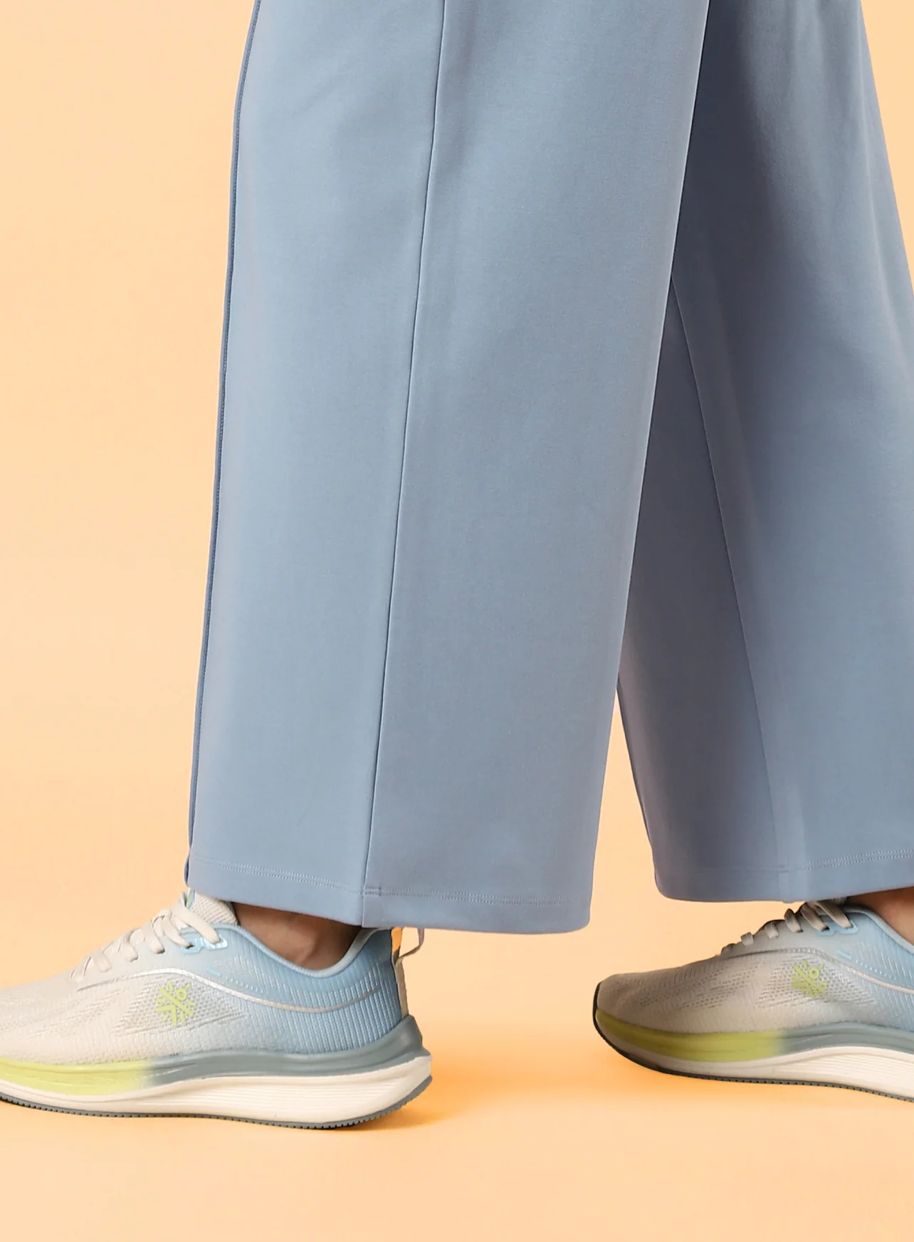 Women's Blue Flex Premium Wide Leg High Waist Pants - Image 8