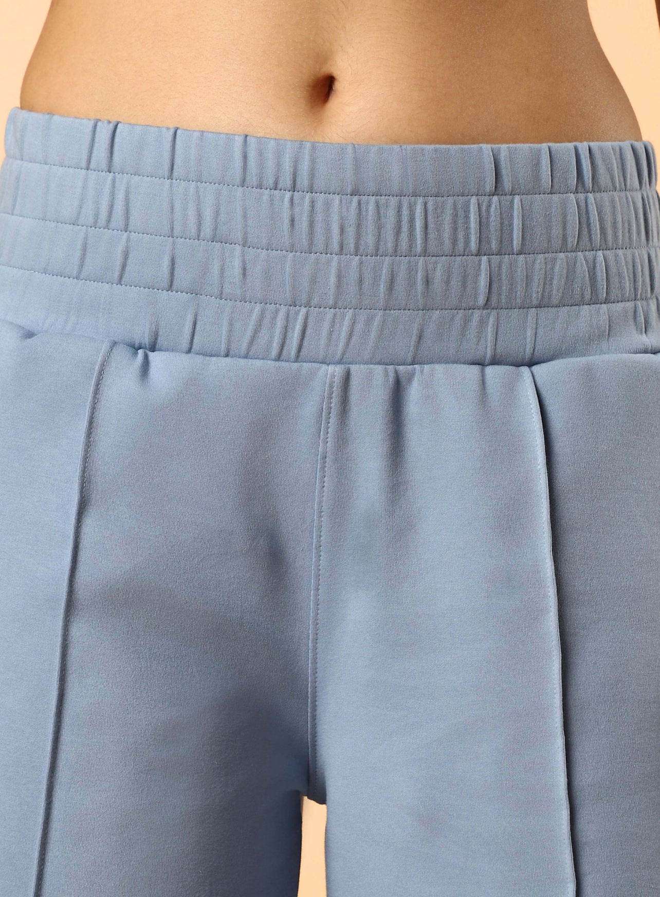Women's Blue Flex Premium Wide Leg High Waist Pants - Image 9