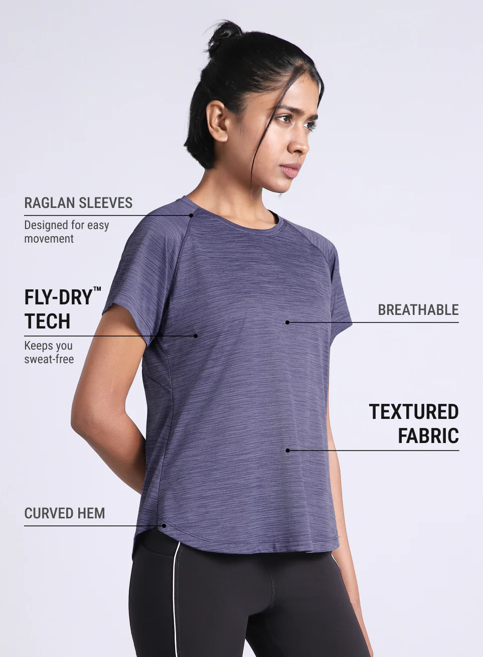 Women's Blue Flow HIIT Top - Image 5