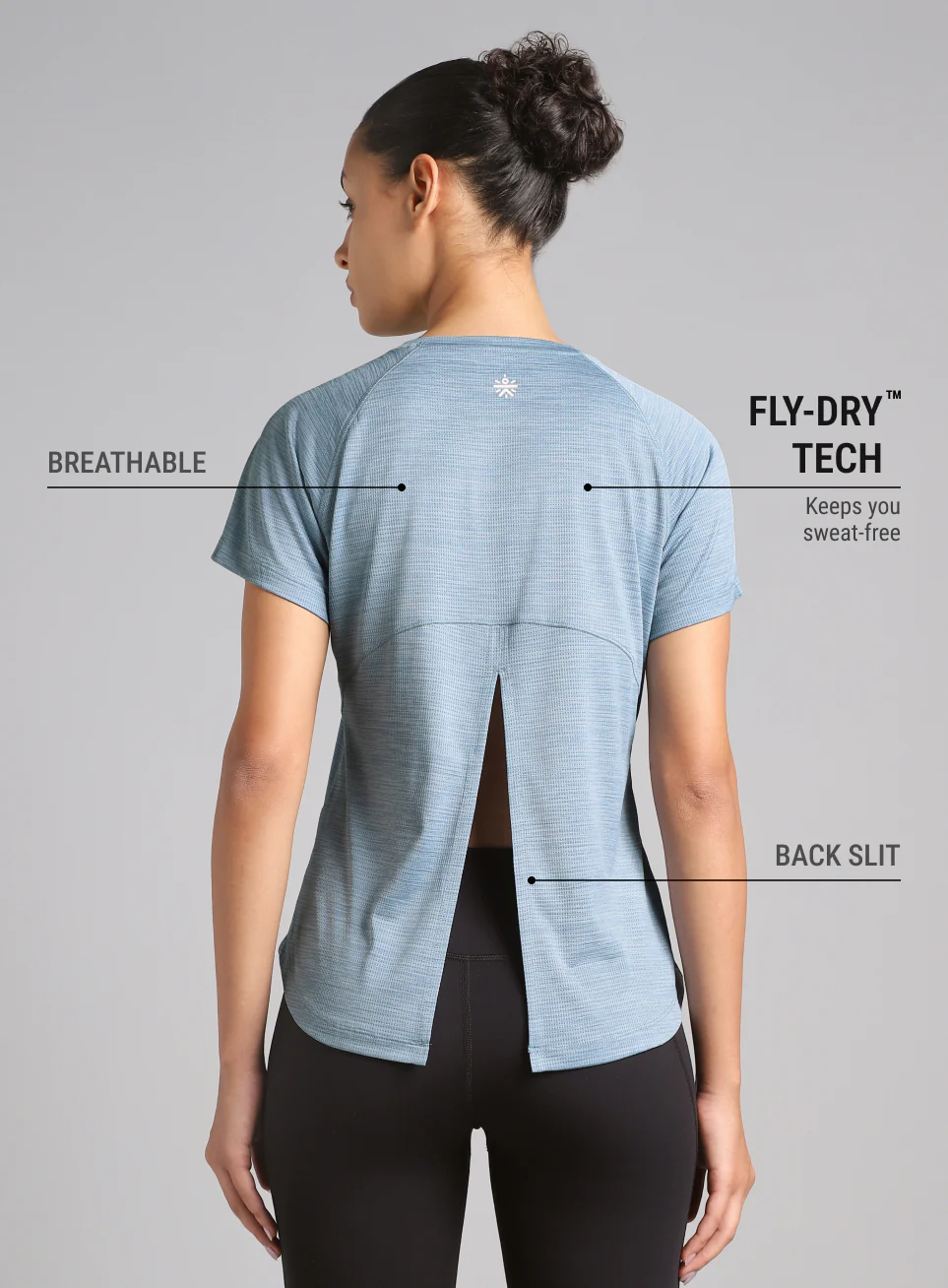 Women's Light Blue Flow HIIT Top - Image 6