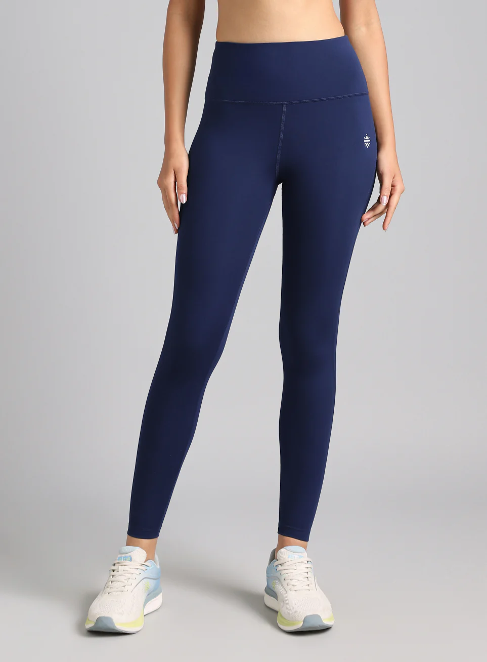 Women's Blue Graphic Print Active Tights - Image 4