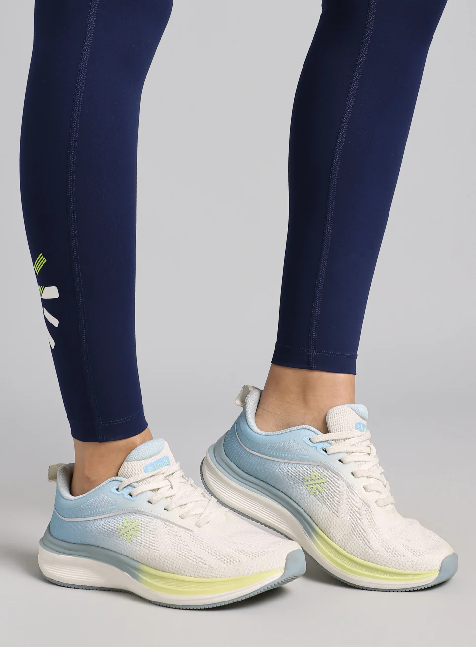 Women's Blue Graphic Print Active Tights - Image 8