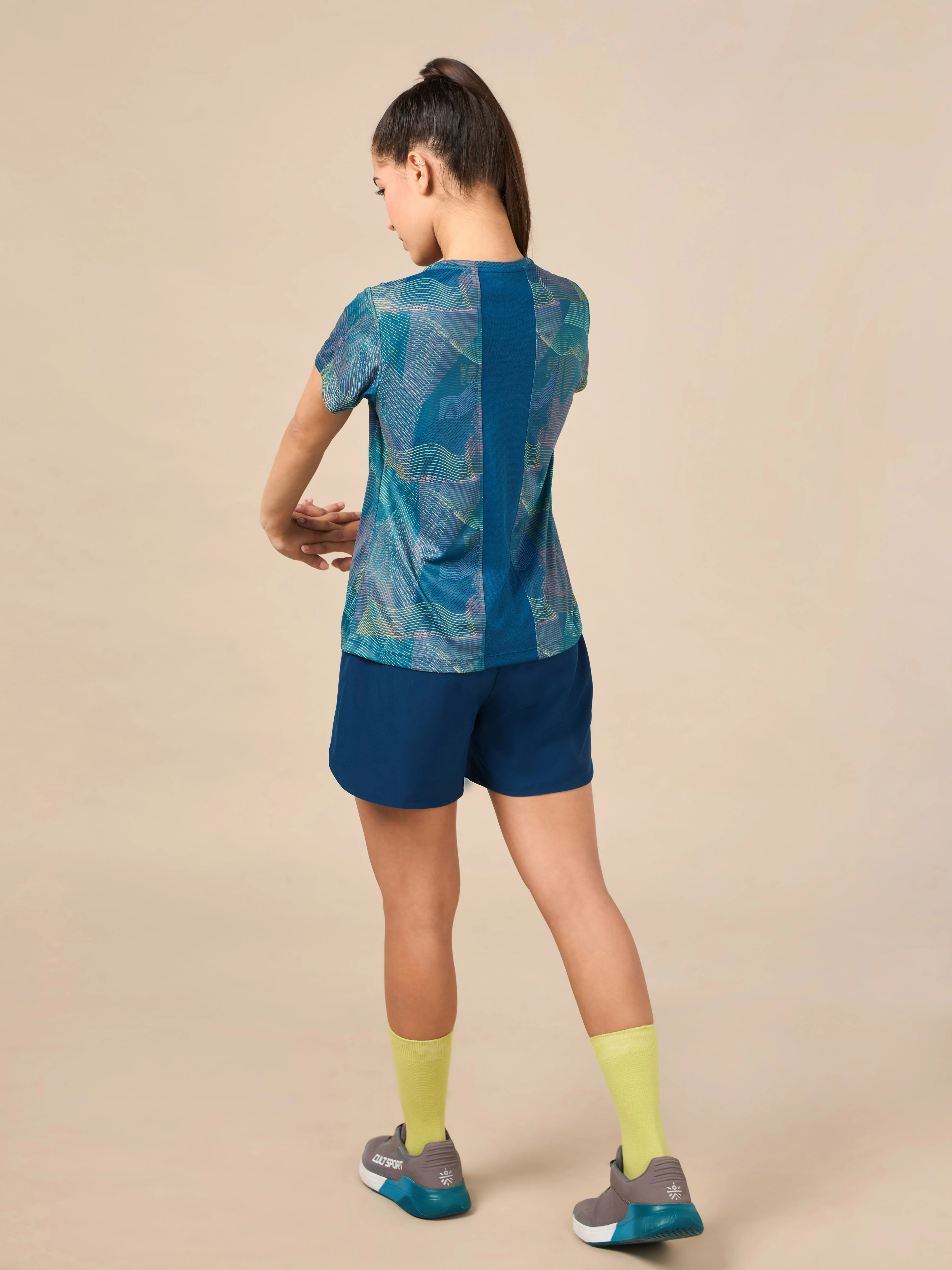 Women's Blue High Energy Line Training T-shirt - Image 3