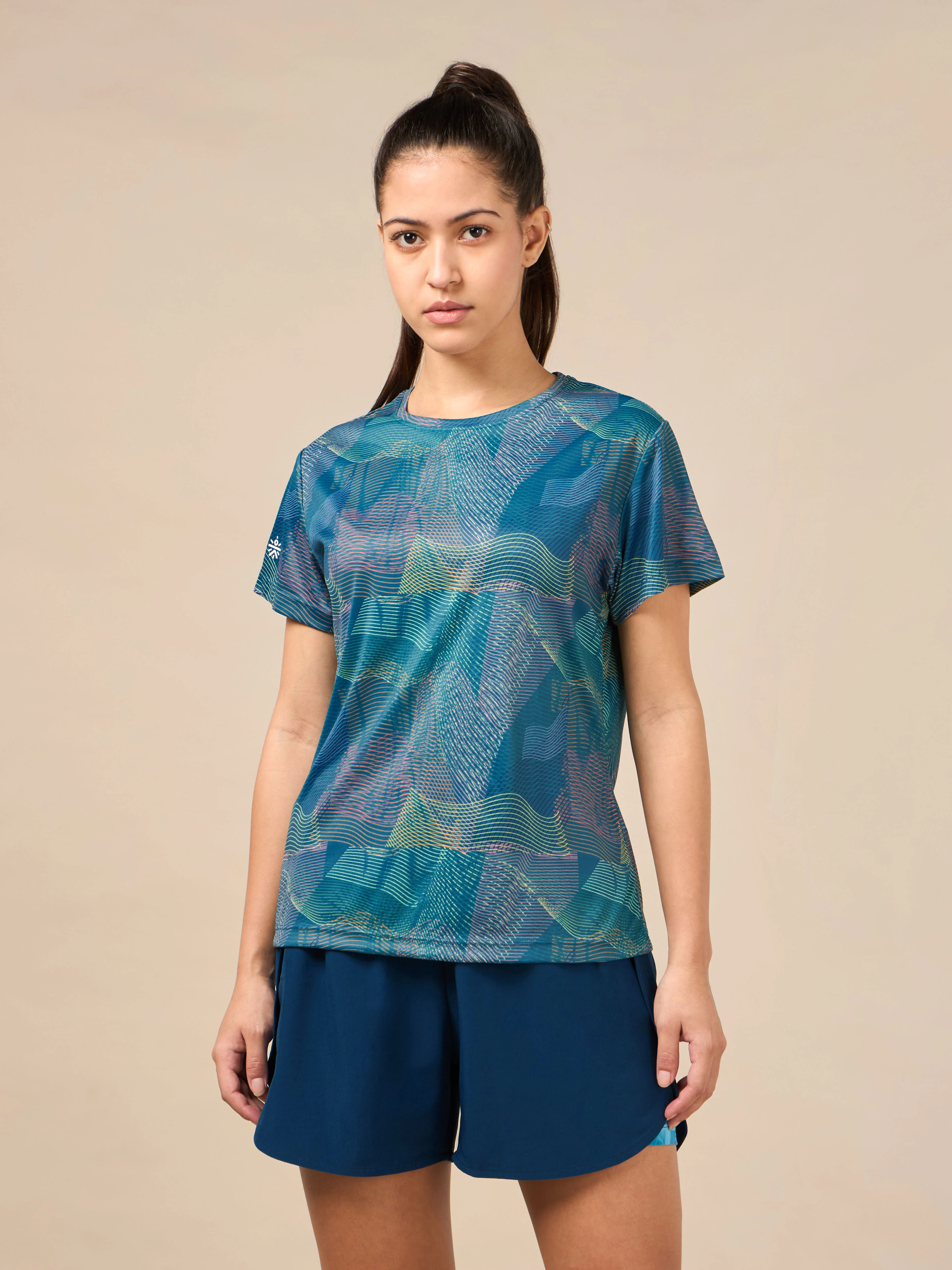 Women's Blue High Energy Line Training T-shirt - Image 4