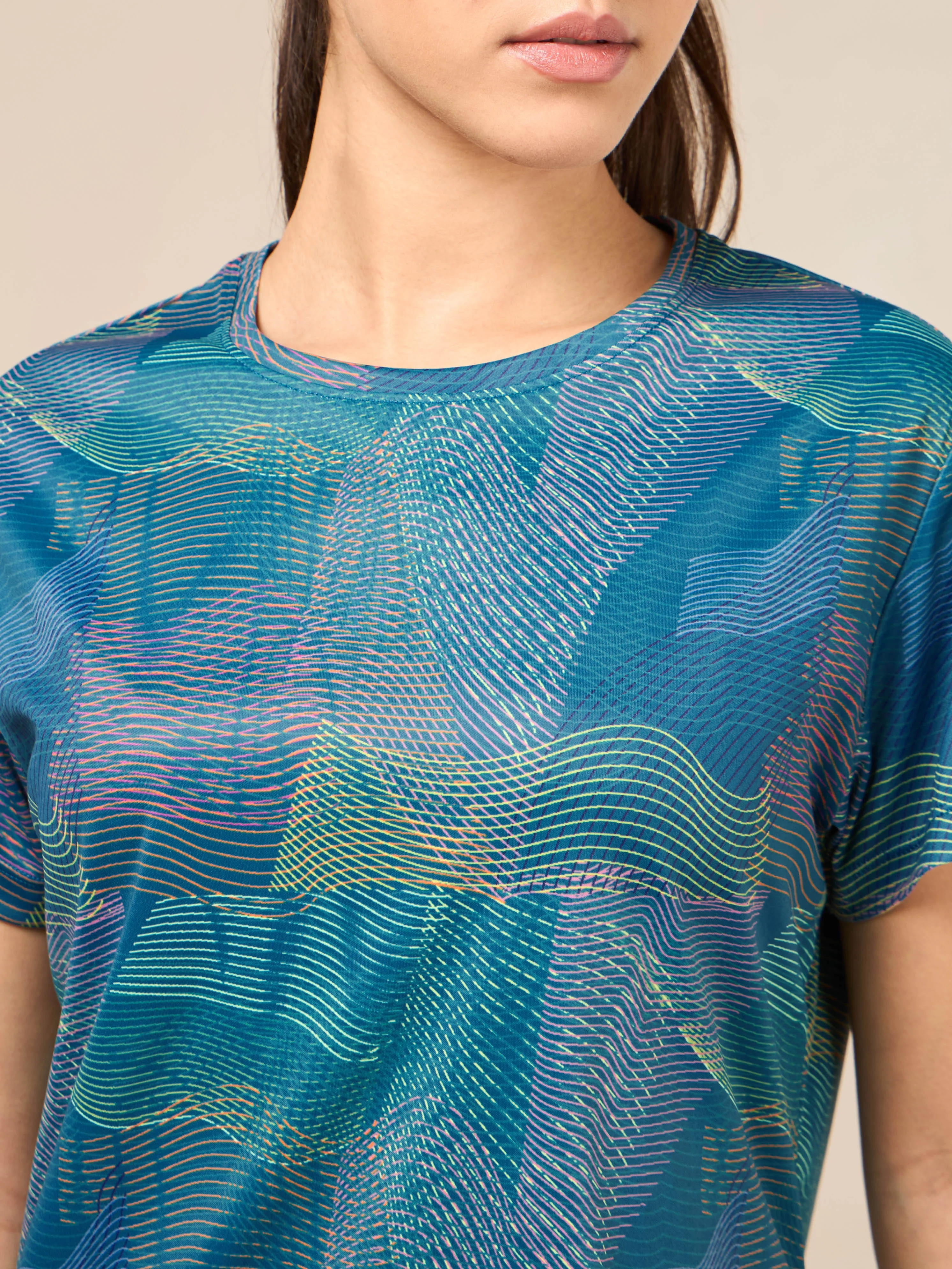 Women's Blue High Energy Line Training T-shirt - Image 7