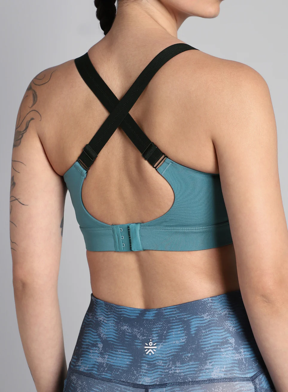 Women's Blue High Impact Running Bra - Image 7