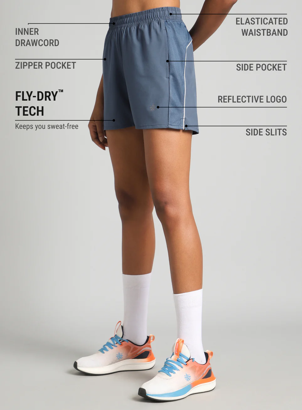 Women's Blue In Motion Run Shorts - Image 5