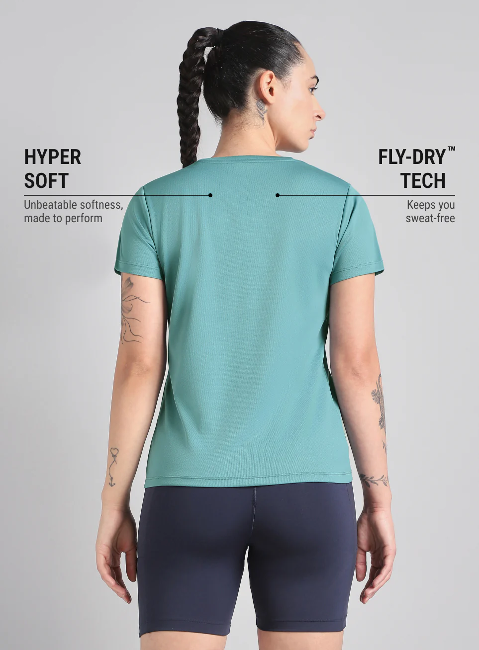 Women's Blue Everyday  Performance T-Shirt - Image 6