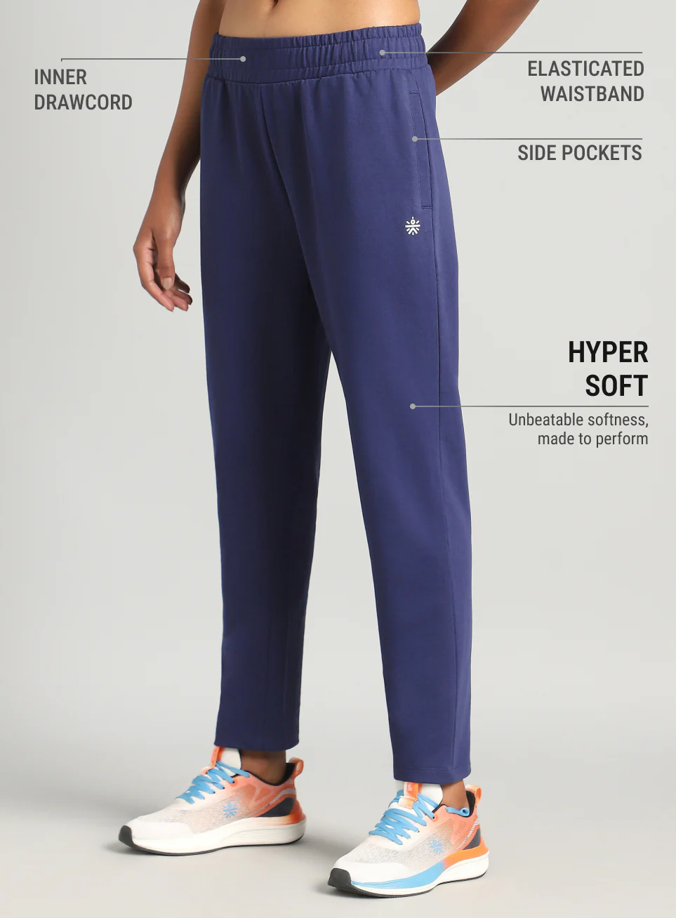 Women's Blue Move Easy Training Trackpants - Image 5