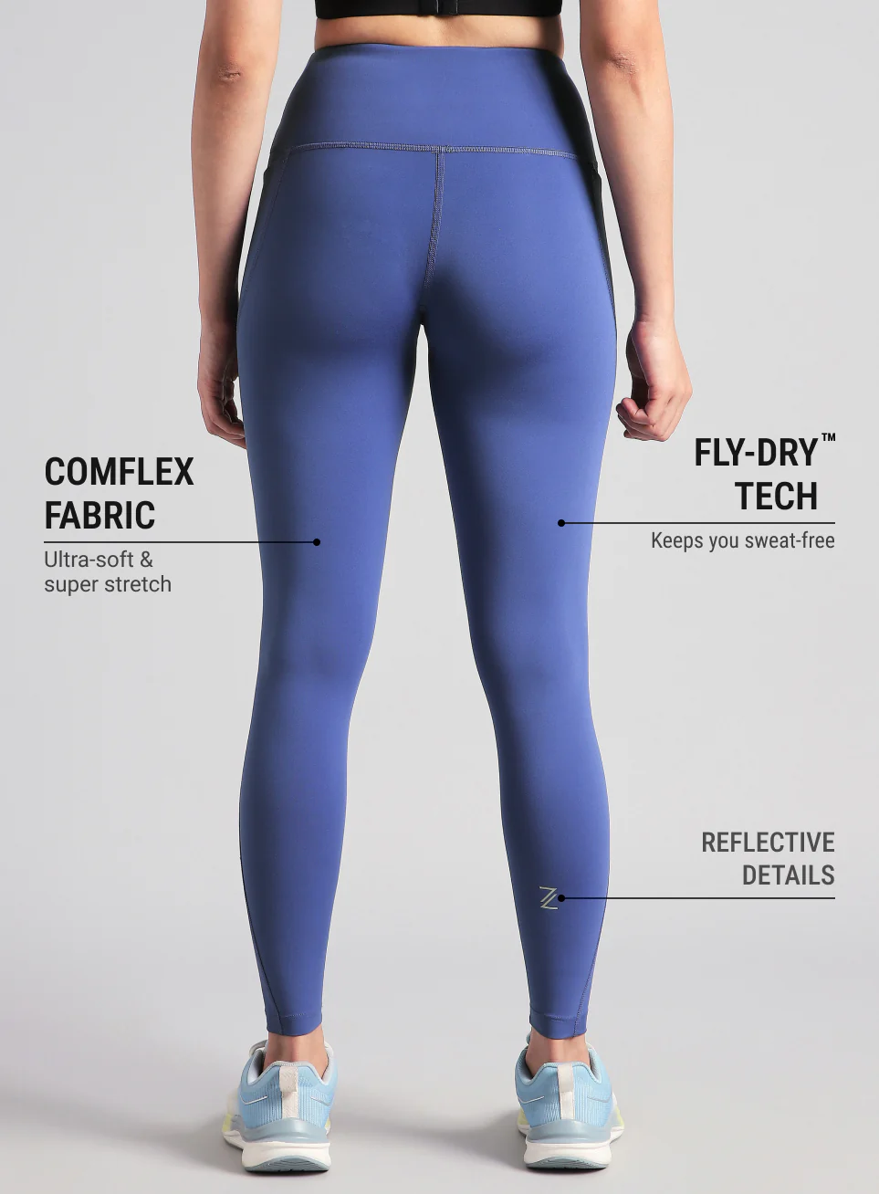 Women's Blue Pace Pro COMFlex Tights - Image 6