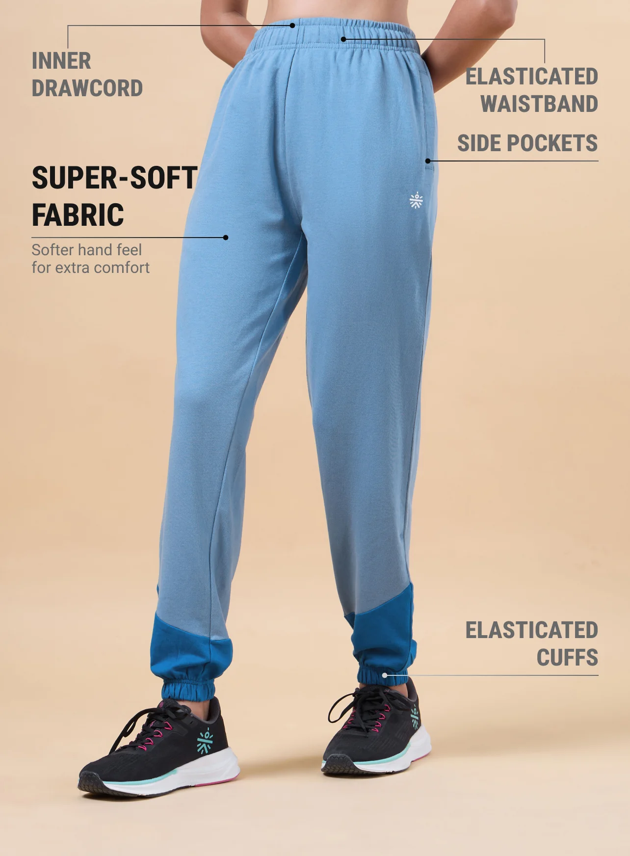 Women's Blue Play in Leisure Joggers - Image 5