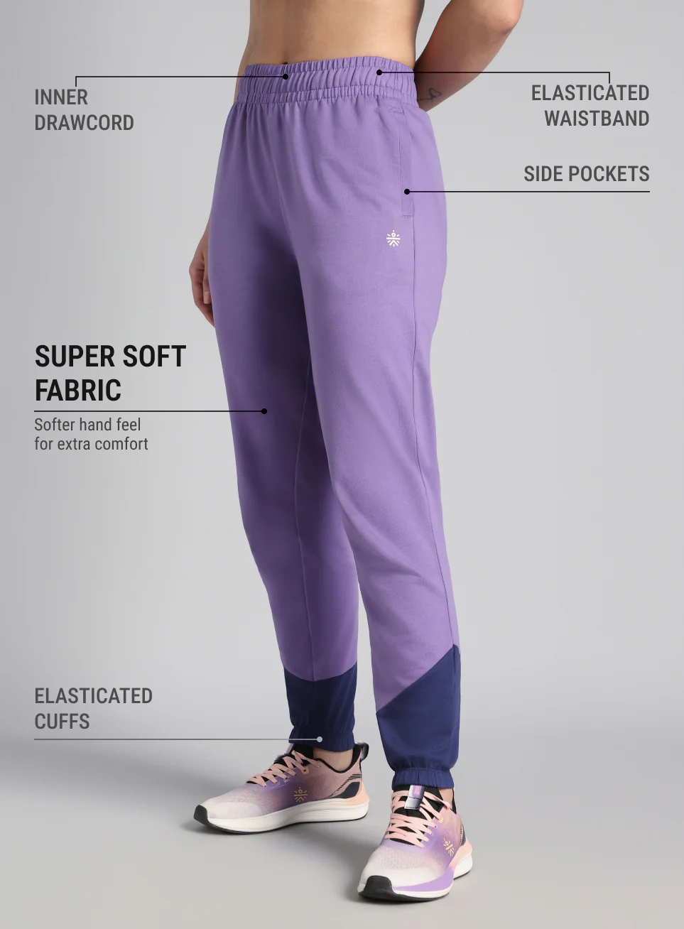 Women's Purple Play in Leisure Joggers - Image 5