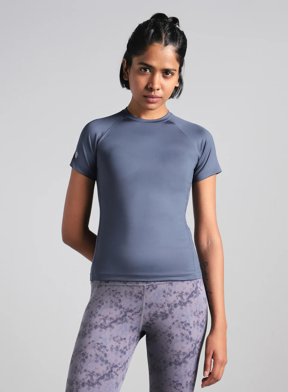 Women's Blue Power Compression T-shirt - Image 4