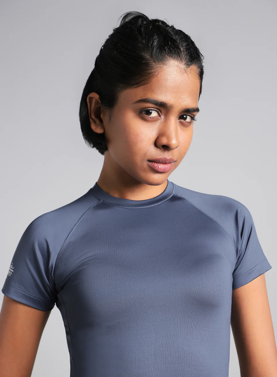 Women's Blue Power Compression T-shirt - Image 7