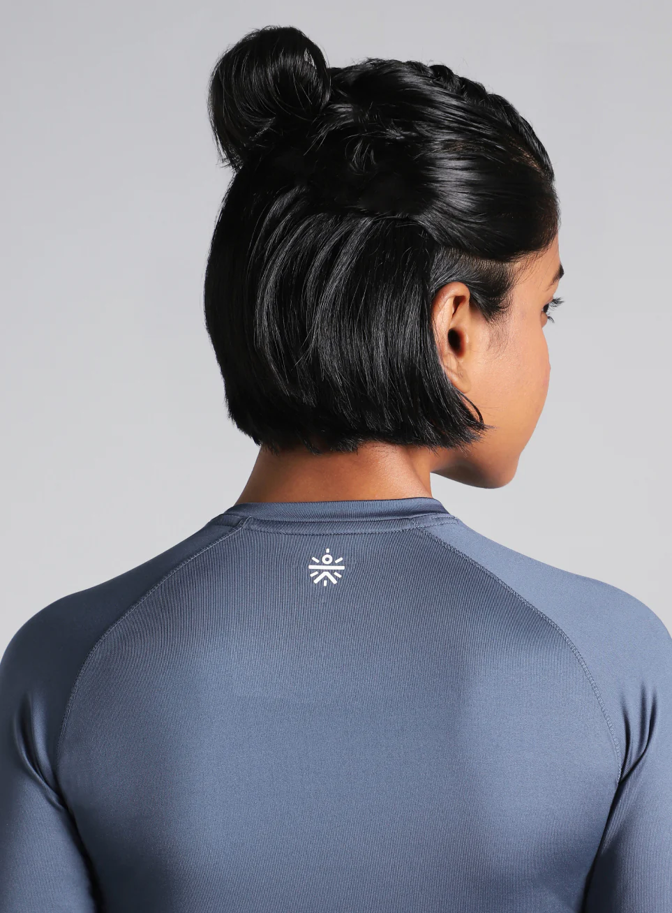 Women's Blue Power Full Sleeve Compression T-shirt - Image 8