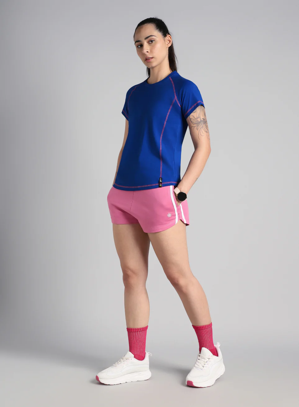 Women's Blue Power Line T-shirt - Image 2