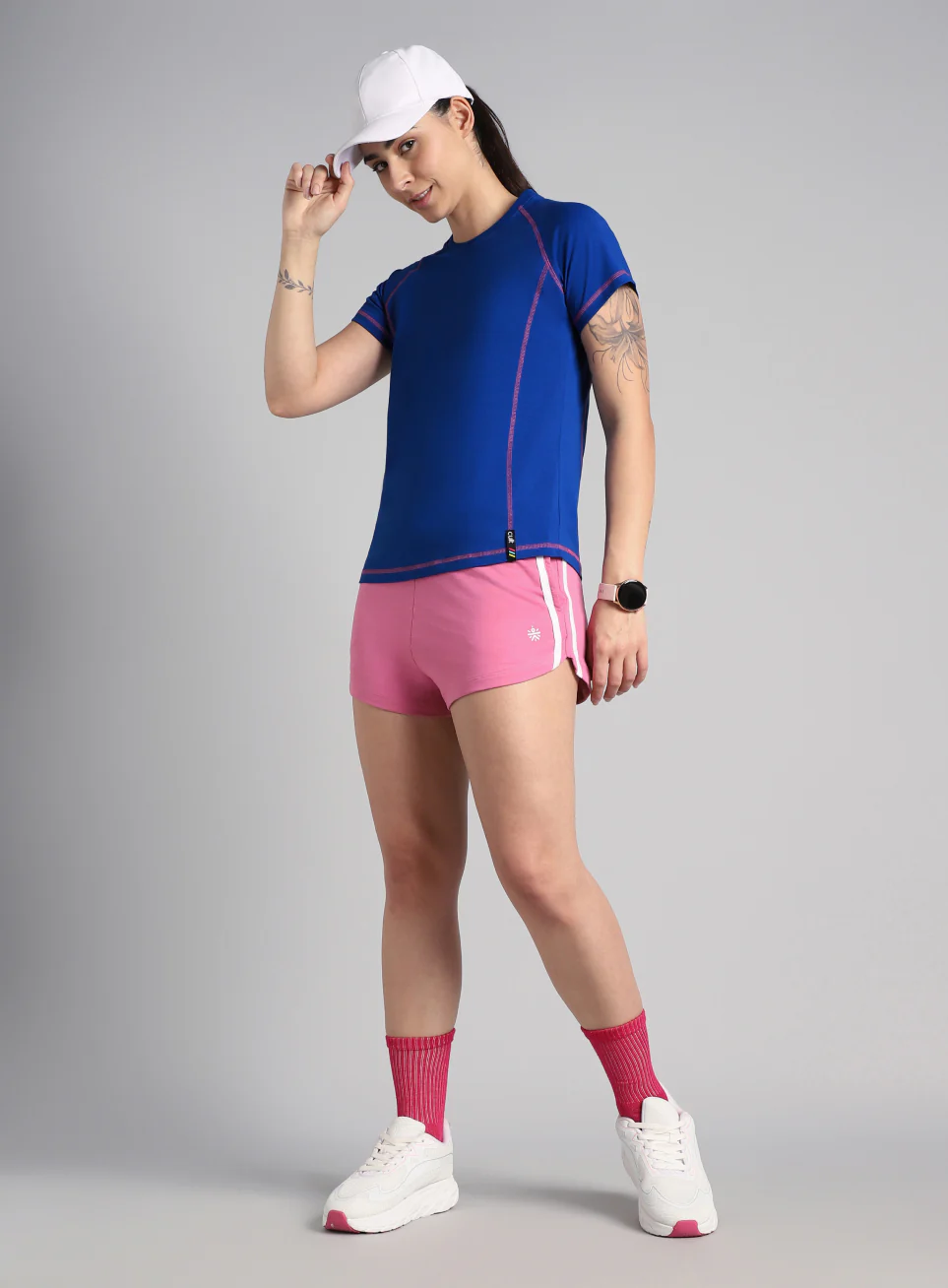 Women's Blue Power Line T-shirt - Image 3