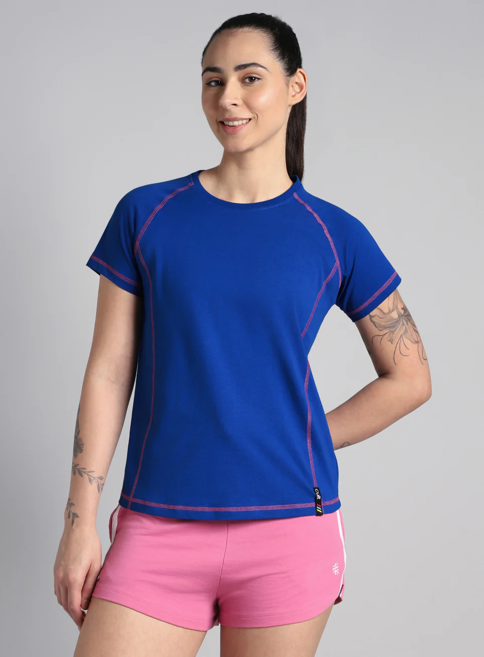 Women's Blue Power Line T-shirt - Image 4
