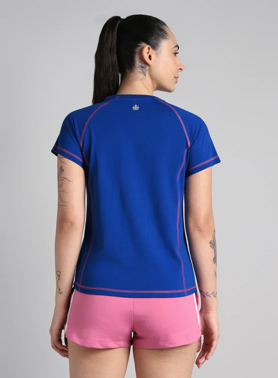 Women's Blue Power Line T-shirt - Image 6