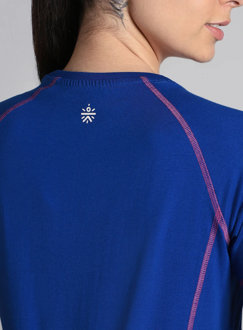 Women's Blue Power Line T-shirt - Image 7