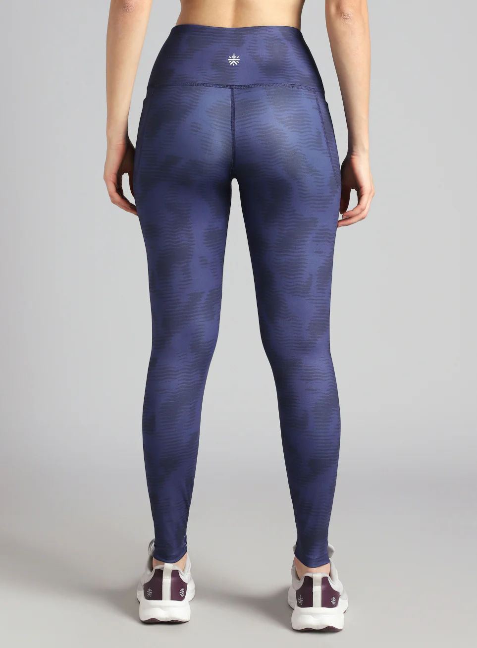 Women's Blue Printed Train All Day COMFlex Tights - Image 6