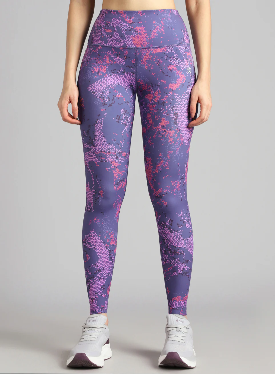 Women's Blue Printed Train All Day COMFlex Tights - Image 4