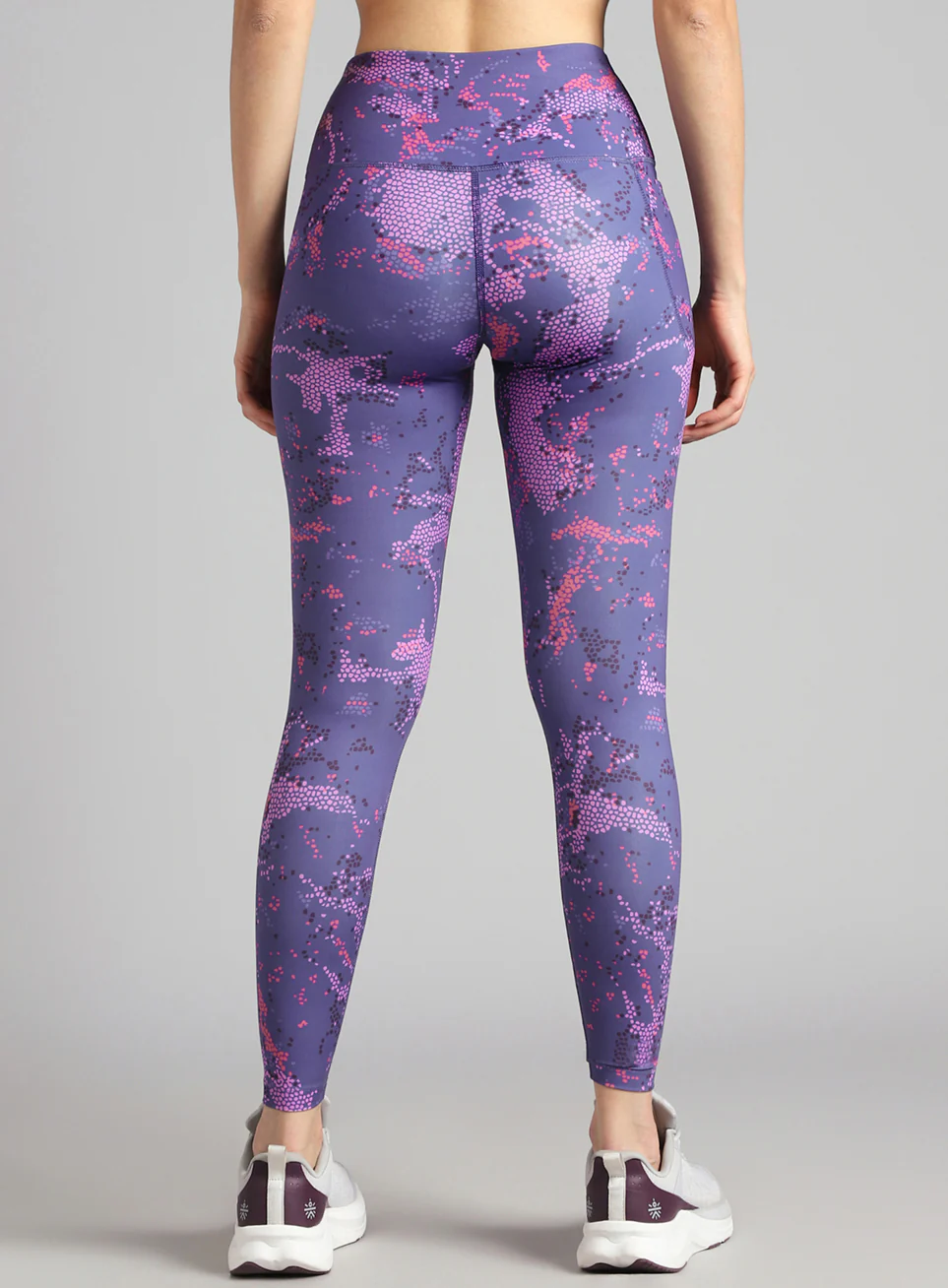 Women's Blue Printed Train All Day COMFlex Tights - Image 6