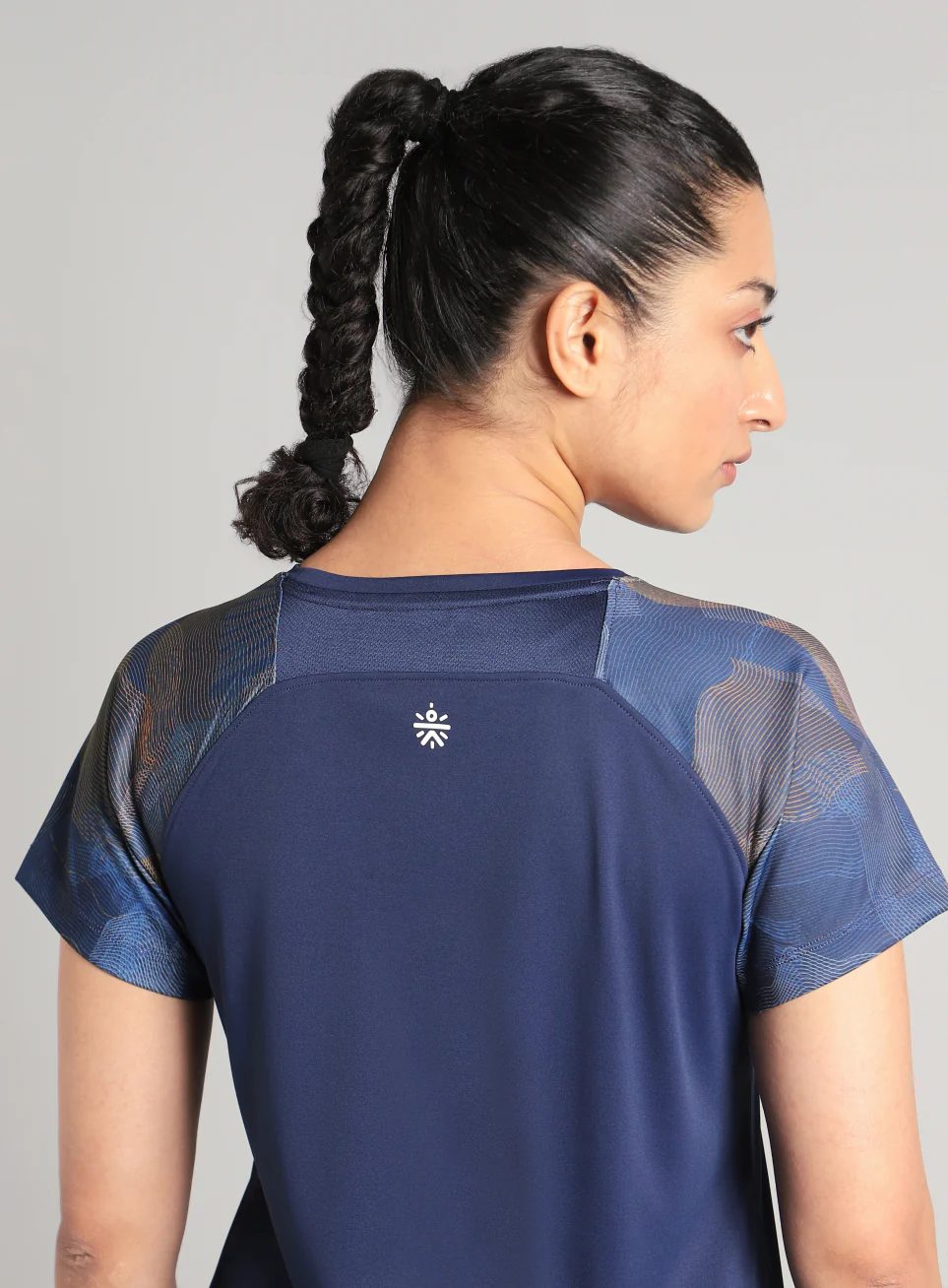 Women's Blue Printed Ultimate Training T-shirt - Image 8