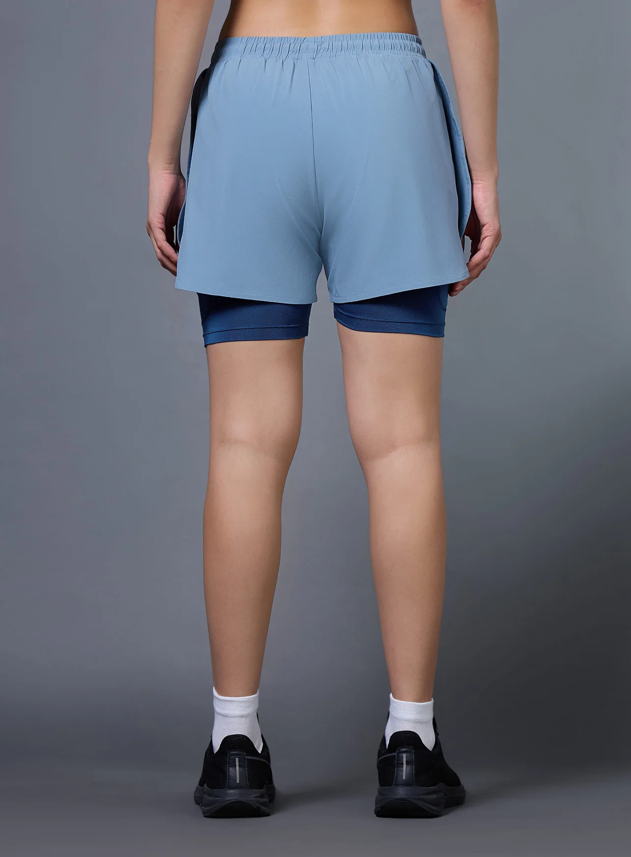 Women's Blue Pro Running Shorts - Image 5