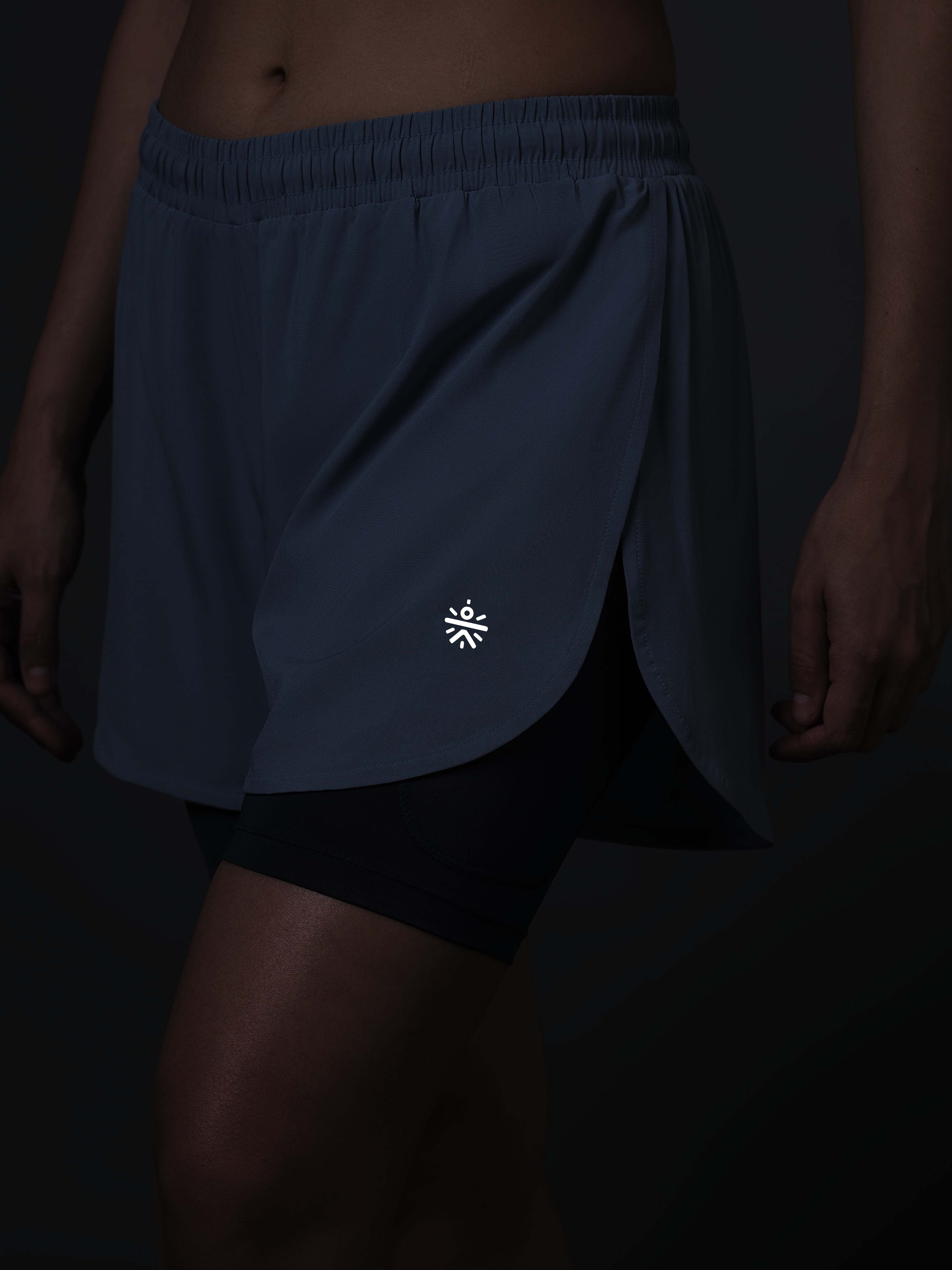 Women's Blue Pro Running Shorts - Image 8