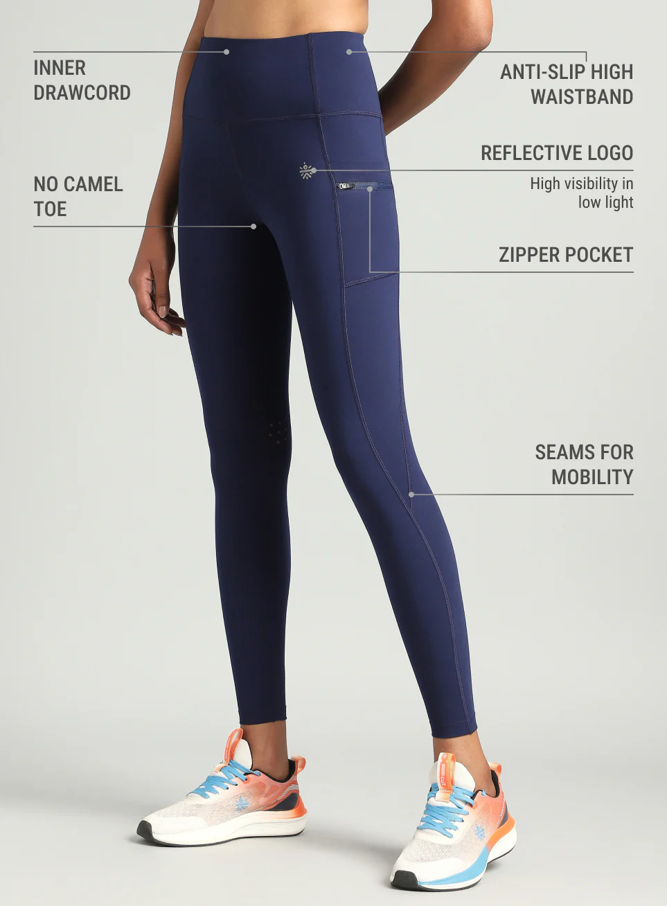 Women's Blue Run Beyond COMFlex Tights - Image 5