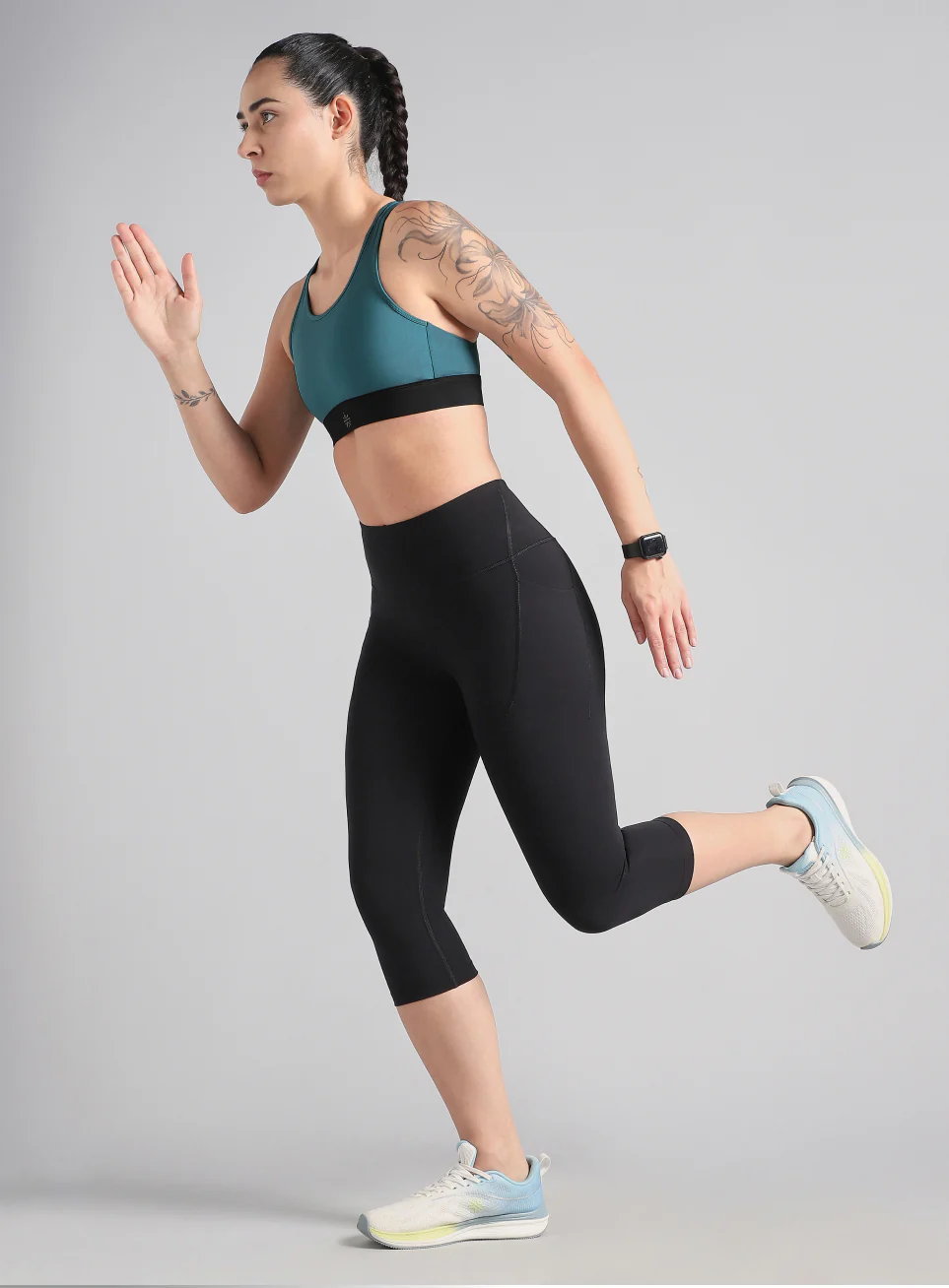 Women's Blue Run Forward High Support Bra - Image 2