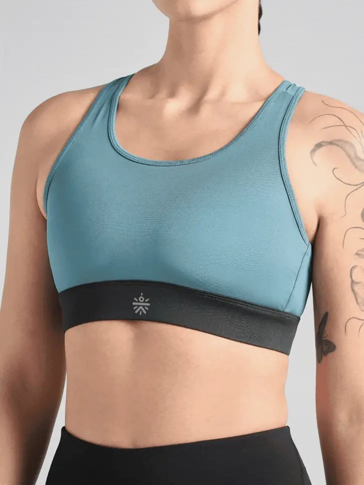 Women's Blue Run Forward High Support Bra - Image 7