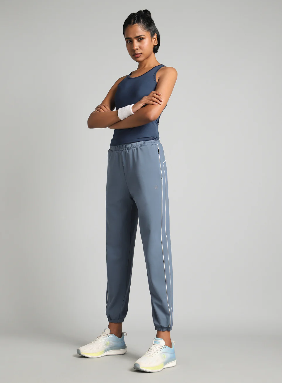 Women's Blue Running Pro Joggers - Image 2