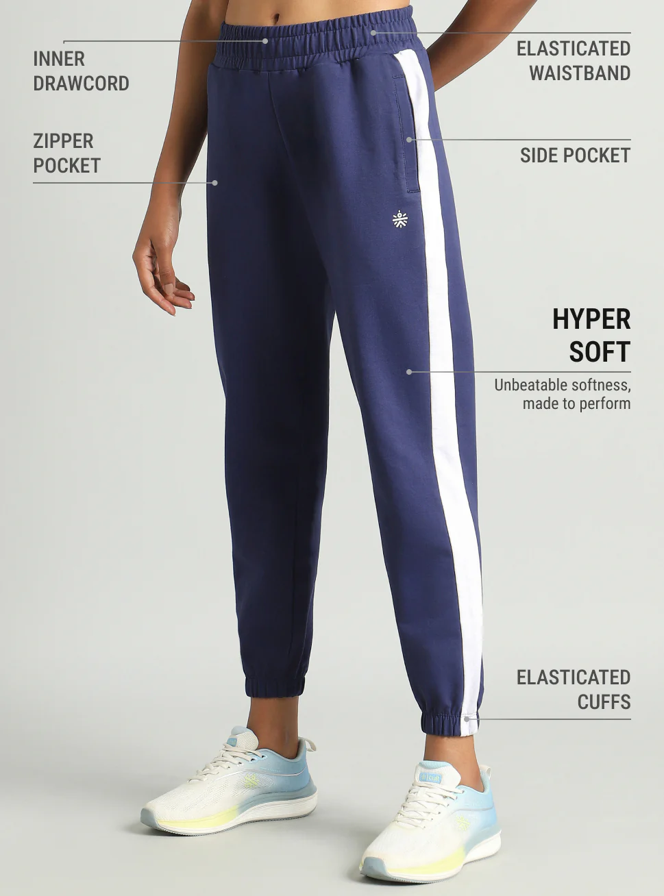 Women's Blue Sculpt Training Joggers - Image 5