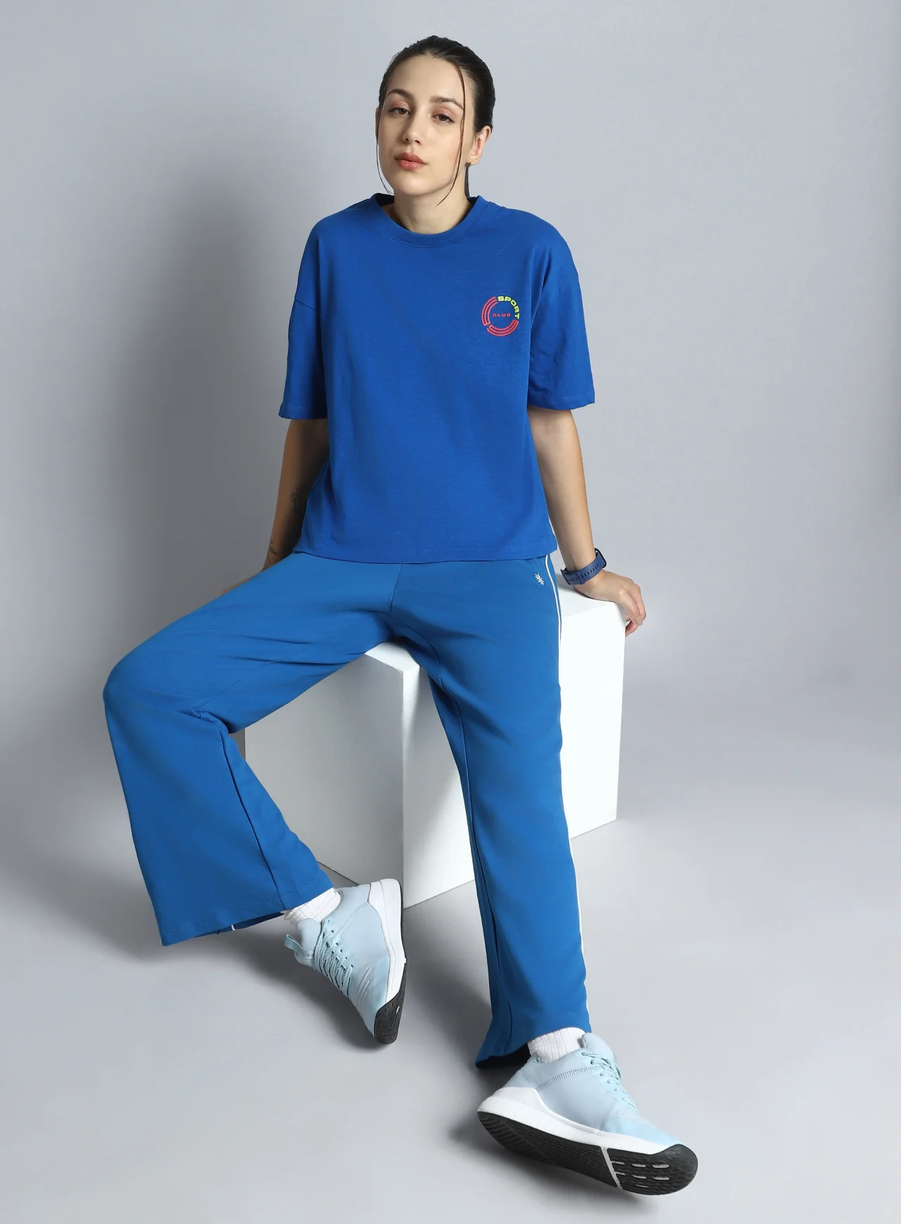 Women's Blue Sports Club T-shirt - Image 2