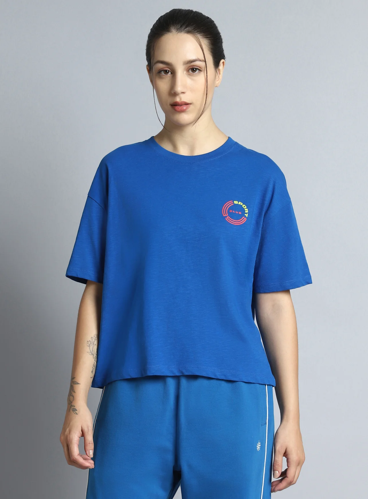 Women's Blue Sports Club T-shirt - Image 4